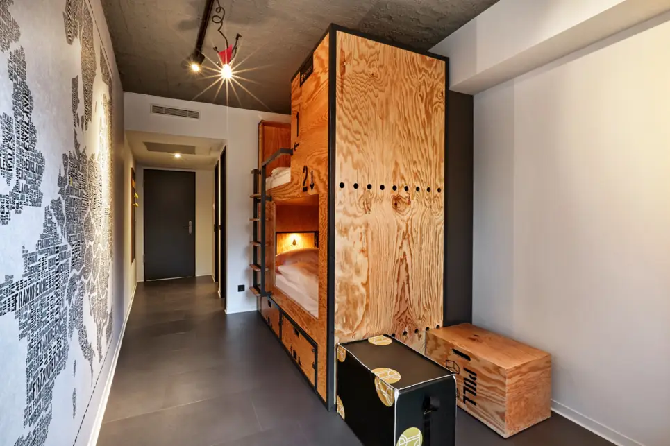 Doppelzimmer mit Etagenbett - H.ostel Münster - Offizielle Webseite