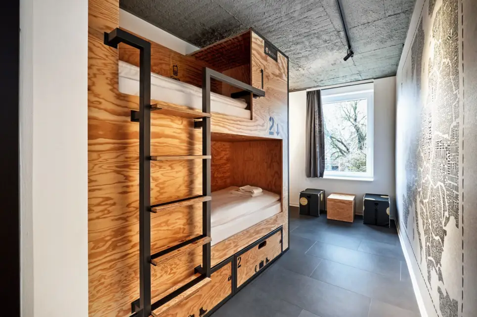 Doppelzimmer mit Etagenbett - H.ostel Münster - Offizielle Webseite