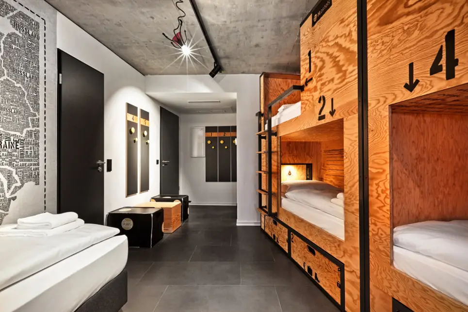 Mehrbettzimmer mit 5 Betten - H.ostel Münster - Offizielle Webseite